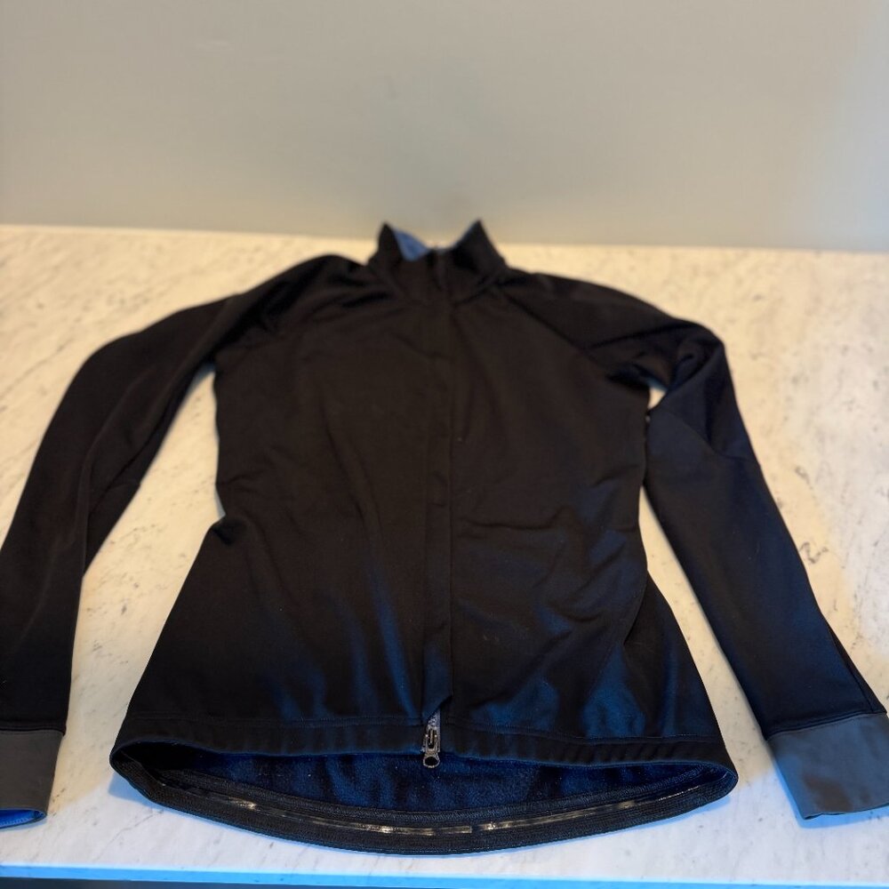Velocio black signature soft shell cycling jacket, size small